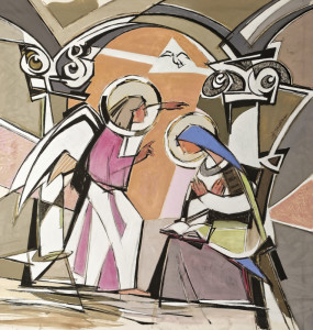 L'annonciation d'après Fra Angelico - 90x90
